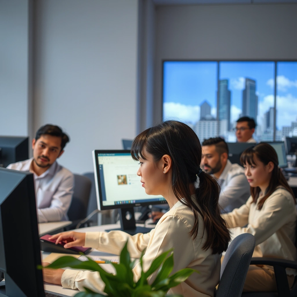 Malaysia News Update office or newsroom background