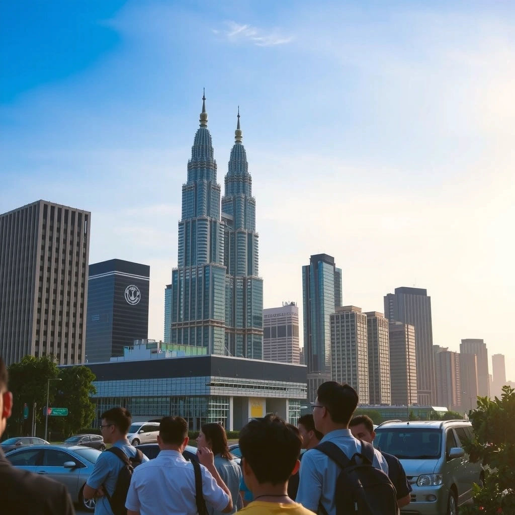 Kuala Lumpur financial district skyline